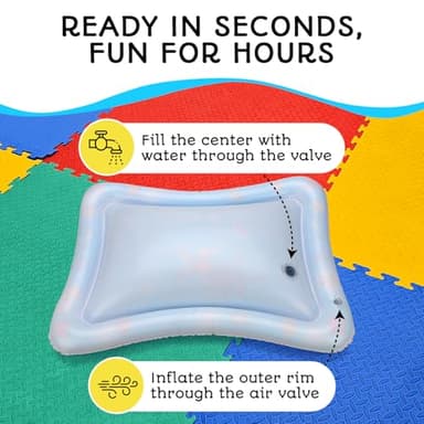 Tummy Time Water Mat – Inflatable Water Play Pad for Babies - Sensory Tummy Time Mat for Floor Play - 100% BPA-Free & Leakproof - Baby, Infants 3-12 Months – Avec Maman - Image 5