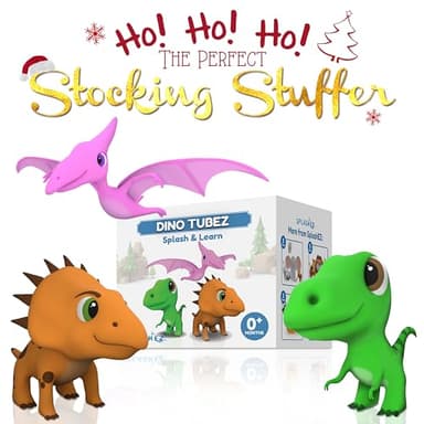 SplashEZ Mold Free Dinosaur Bath Toys, No Hole Bath Toys for Toddlers, Bathtub Dinosaur Set for Kids, No Mold Floating Water Dino Set for Pool, BPA-Free Safe Fun, Infant Babies Ages 1 3 6 12 18 Mo - Image 6