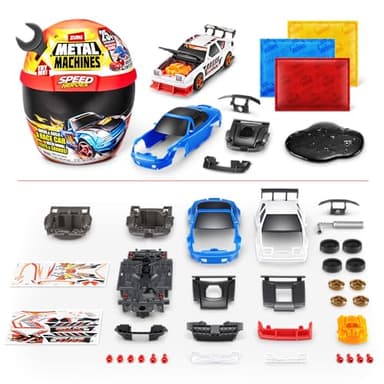 Metal Machines Speed Heroes (Black) by Zuru, 20+ Surprises, Build Your own Car, Two Bodies, Lights & Sounds, Slime - Image 4