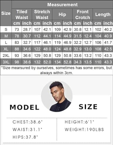 COOFANDY Men Linen Yoga Beach Cool Long Pants Stretchy Drawstring Waist Trousers,Straight - Image 6