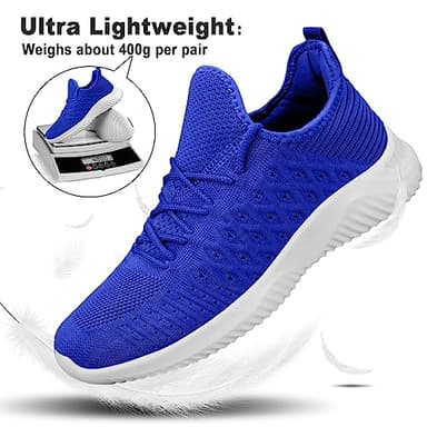 Feethit Mens Slip On Walking Shoes Lightweight Breathable Non Slip Running Shoes Comfortable Fashion Sneakers for Men Sapphire Blue 9.5 - Image 4