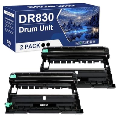 DR830 DR-830 Drum Unit Black 2-Pack Replacement for Brother DR830 DR 830 DR-830 HL-L2400D L2405W L2460DW L2460DWXL L2865DW L2480DW DCP-L2640DW MFC-L2807DW L2820DW L2820DWXL Printer (Not Toner) - Image 1
