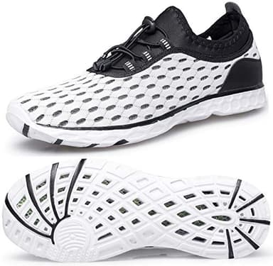 DOUSSPRT Women's Water Shoes Quick Drying Sports Aqua Shoes White Size 5.5 - Image 1