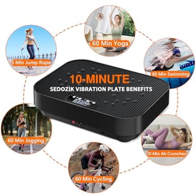 Vibration Plate Exercise Machine, 2025 Upgraded Fitness Vibrating Lymphatic Drainage Full Body Workout Shaker for Weight Loss, Featuring a 330 Lbs Capacity Vibrate Fitness Platform with 8 Modes - Image 4