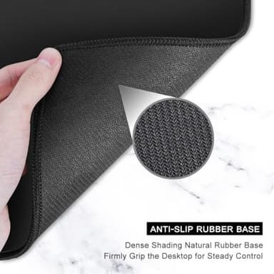 Auhoahsil Large Mouse Pad, XXL Gaming Mousepad, Desk Mat for Desktop, Thick Rubber, Big & Long Size, Stitched Edges, Full Desk Pad for Laptop & Computer, Extended 31.5 x 11.8 in, Janpanese Wave - Image 4
