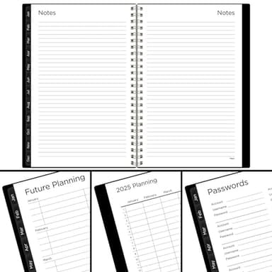Mead 2025 Planner, Weekly & Monthly, 15-Month, 5-1/2" x 8-1/2", Small, Basic, Black (CRW4200525) - Image 6