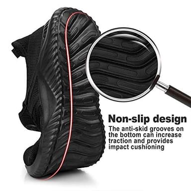 Feethit Mens Slip On Running Shoes Breathable Lightweight Comfortable Fashion Non Slip Sneakers for Men New Black05 Size 10 - Image 2