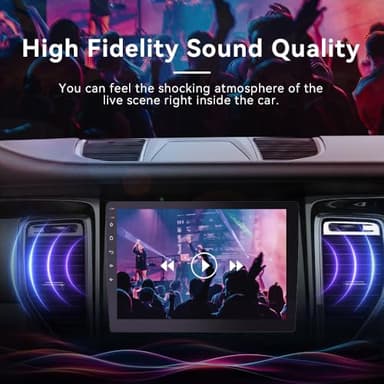 Haudio 10.1 Inch Double din car Screen,with wireles CarPlay and Android Auto,HD Touch Screen Car Stereo with Mirror Link, Bluetooth 5.0, Backup Camera, AUX,FM/AM Transmitter|Double din carplay Radio - Image 4
