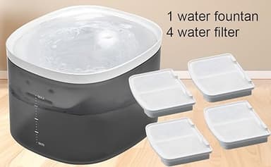 Pet Fountain Filter Set, 12 Triple Filtration System Replacement Cat Water Fountain Filters & 12 Pre-Filter Sponges & 2 filter boxes for 105oz/3L Automatic Pet Fountain (FT-6, 3 SETS) - Image 6