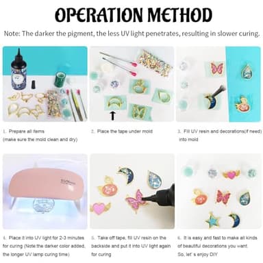 OSBANG Crystal Clear Hard UV Resin Upgraded Formula Ultraviolet Fast Curing for Jewelry Making Craft Decoration, Hard Transparent Glue Solar Cure Sunlight Activated Resin (1500g) - Image 6