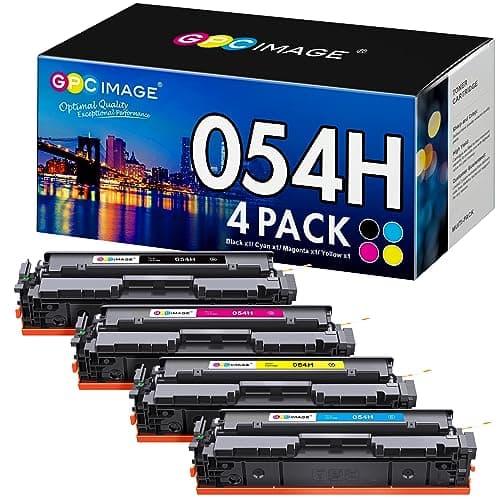 GPC Image Compatible 054 Toner Cartridge Set Replacement for Canon 054 CRG-054 054H Toner Cartridge Work with Color ImageClass MF644Cdw LBP622Cdw MF642Cdw MF640C LBP620 Toner (1B 1C 1M 1Y, 4 Pack) - Image 1
