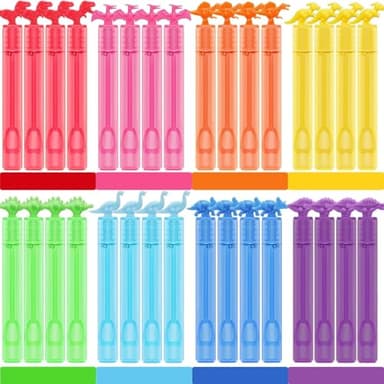 32 Pack Bubble for Kids Party Favors, 8 Style Mini Bubble Wands with Gift Box, Dinosaur Toys Bulk for Carnival Prizes Goodie Bag Stuffers Supplies, Birthday Bath Time Bubbles Blower Toy for Girl Boy - Image 8
