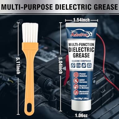 AstraVox Silicone Dielectric Grease for Electrical Connectors Automotive, Dialectric Grease with a Brush, Spark Plug, O Rings, Marine Waterproof & Heat-Resistant & Insulating 1oz (1pcs) - Image 4