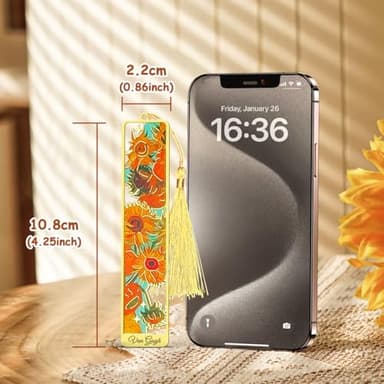 Kinsound 4pcs Metal Bookmarks with Tassel, Van Gogh Monet Oil Painting Theme Cute Book Markers for Reading Women, Book Lovers, Reading Accessories Gifts for Book Lovers - Image 7