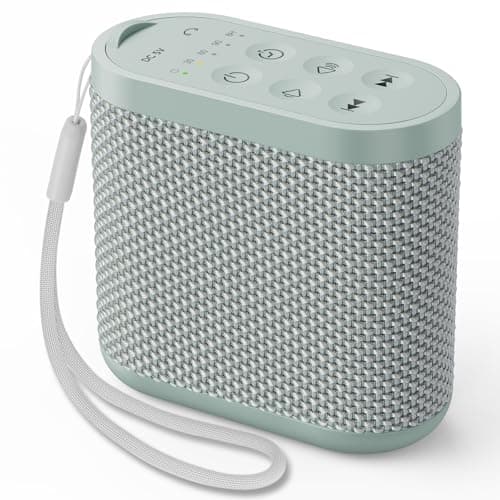 Portable White Noise Machine for Sleeping, Travel & Hotel - 52-Hour Lasting Mini Noise Machine with 21 Quality Non-looping Sounds, Headphone Jack, Memory, Timer for Adults (Green) - Image 1