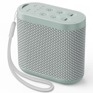 Portable White Noise Machine for Sleeping, Travel & Hotel - 52-Hour Lasting Mini Noise Machine with 21 Quality Non-looping Sounds, Headphone Jack, Memory, Timer for Adults (Green) - Image 1