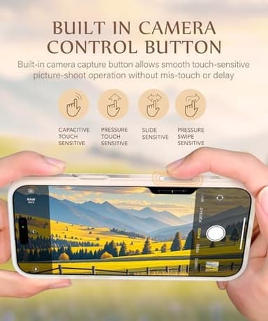 GVIEWIN for iPhone 16 Pro Case Compatible with MagSafe, with Screen & Lens Protectors, Military-Grade Protection Slim Marble Shockproof Magnetic Phone Case for 16 Pro 6.3",Dunes/Caramel - Image 4