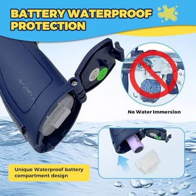 Electric Water Gun,Water Gun With Muzzle Light,Automatic Squirt Gun Long Range Blaster Up To 32 FT,Outdoor Party Shooting Game Toy With 2 Water Tanks & 2 Batteries,Ideal Summer Gift for Kids & Adults. - Image 4