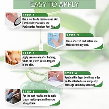 PurOrganica Urea 40% Foot Cream – Made in USA, Dermatologist Tested, Intensive Repair for Dry, Cracked Heels, Corns, Calluses & Rough Feet, Professional Strength Exfoliating & Moisturizing Cream - Image 7