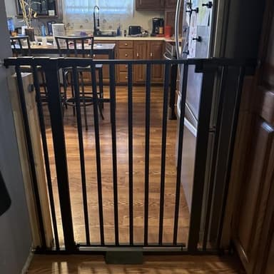 41 Inch Tall Baby Gate Auto Close Dog Gate Adjustable 29.92"-43.71" Wide Pressure Mounted Walk Through Swing Pet Gate for Doorways (Black, 29.92"-43.71" Wide) - Image 7