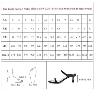 Modatope Kitten Heel Two Strap Sandals Women Slip on Mid Heel Sandals Women Black Open Toe Heeled Sandals Size 7.5 - Image 8