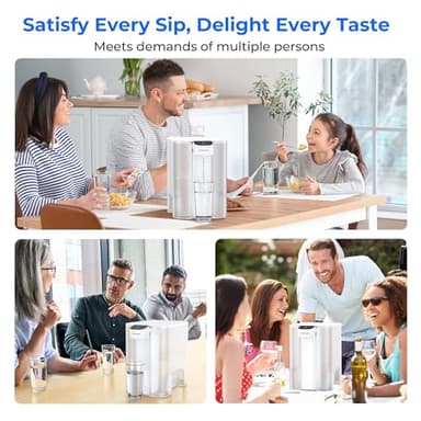 Waterdrop Large 27-Cup Mega Electric Water Filter Dispenser, 200-Gallon Rechargeable Instant System, NSF/ANSI 42&53&401&372, Reduce PFAS, Lead, Chlorine, with 1 Filter, White, Does not Lower TDS - Image 9