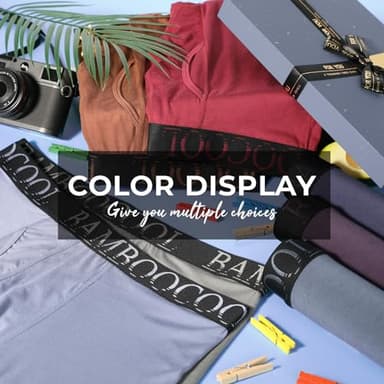 BAMBOO COOL Men's Ultra ComfortSoft Underwear, Moisture Wicking & Breathable No Ride Up Boxer Briefs with Fly, Multipack - Image 6