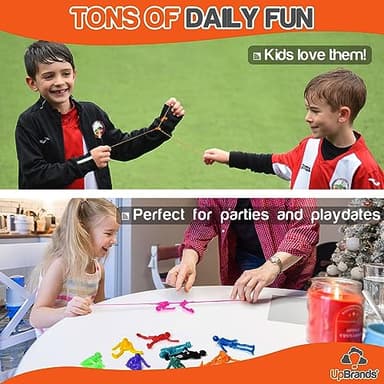 UpBrands Halloween Party Favors - 48 Stretchy Skeleton Toys – Non-Candy Goodie Bag Stuffers, Scary Mini Skeleton for Kids Ages 3+, Trick-or-Treat Supplies - Image 6