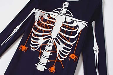 Family Feeling Baby Infant Boys Girls Glow-in-The-Dark Skeleton Halloween Pajamas Sets Long Sleeve Kids Toddler Pjs Blue Size 18-24 Months - Image 3