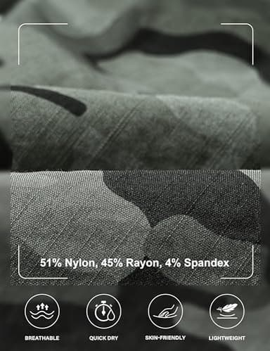 MoFiz Women Cargo Pants with Pockets Lightweight Outdoor Summer Travel Casual Hiking Pants Running Joggers Sweatpants Elastic Waist Camouflage Green XS - Image 4