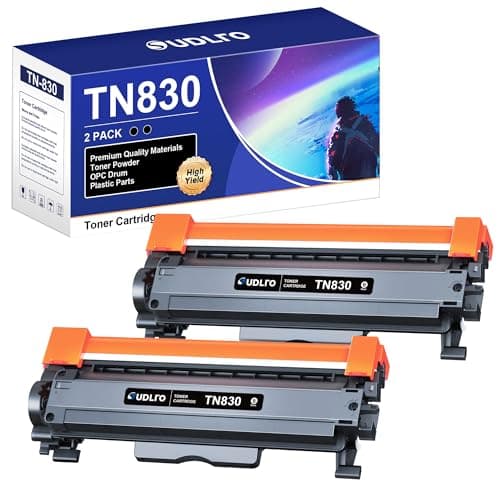 TN830 Toner Cartridge - Replacement Compatible for TN830 TN-830 TN830XL to use with HL-L2460DW DCP-L2640DW HL-L2405W HL-L2400D HL-L2480DW MFC-L2820DW MFC-L2820DWXL Printer (Black, 2-Pack) - Image 1