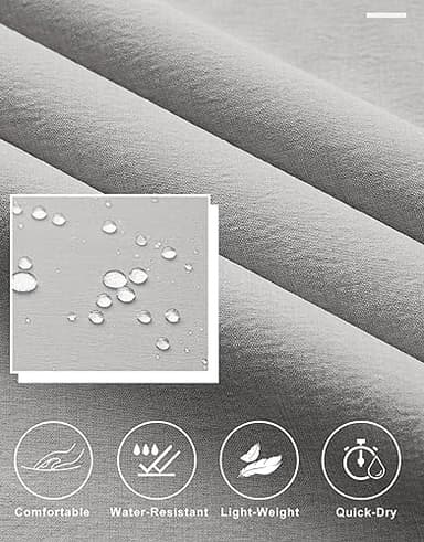 Libin Mens Golf Pants Classic Fit Stretch Work Dress Pants 32" Quick Dry Lightweight Business Casual Trousers Comfort Water Resistant, Light Grey, 32W x 32L - Image 4