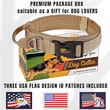ADITYNA Tactical Dog Collar for Medium Dogs - Soft Padded, Heavy Duty, Service, Adjustable, Military, K9 Medium Collar with Handle for Training and Walking - Image 3