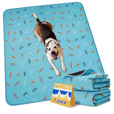 Sunheir Washable Pee Pads for Dogs Extra Large 36" x 72" 2-Pack, Reusable Puppy Pads Pet Training Pads, Waterproof Dog Pee Pads for Crate, Whelping Pad, Non-Slip Protects Against Urine Leakage - Image 1