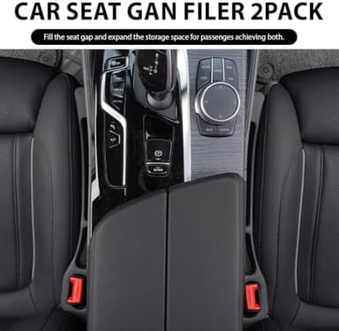 No Drop Seat Guard,Car Seat Gap Filler,Drop seat Gap fillers Between Seat and Console Stop Things from Dropping (Black - Image 7