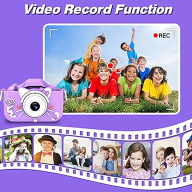 Goopow Kids Camera Toys for 3-8 Year Old Girls Boys,Children Digital Video Camcorder Camera with Cartoon Soft Cover, Best Chritmas Birthday Festival Gift for Kids - 32G SD Card Included - Image 6