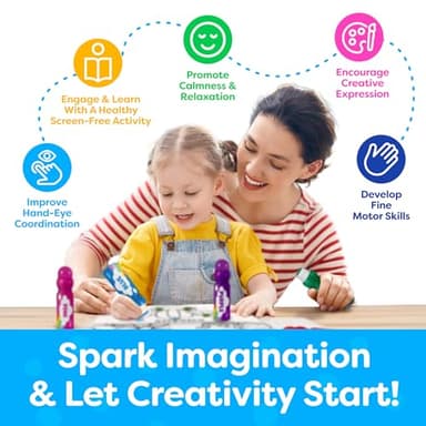 Dot Markers For Toddlers 1-3 - Dot Art Paints Washable For Kids - Includes Printed & PDF Coloring Sheets - Toddler Arts And Crafts - Preschool Learning Activities - Bingo Daubers For Toddlers 2-4 - Image 6