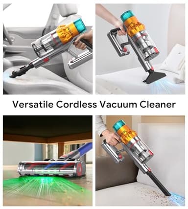 REBANIC Cordless Vacuum Cleaners for Home,8-in-1/65Min/600W/48Kpa Powerful Suction,Self-Standing Cordless Stick Vacuum Cleaner,Lightweight Anti-Tangle Rechargeable Vacuum for Floor/Carpet/Pet Hair/Car - Image 9