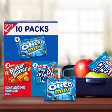 Nabisco Cookie Variety Pack, OREO Mini, Nutter Butter Bites, CHIPS AHOY! Mini, 40 Snack Packs (4 Boxes) - Image 7
