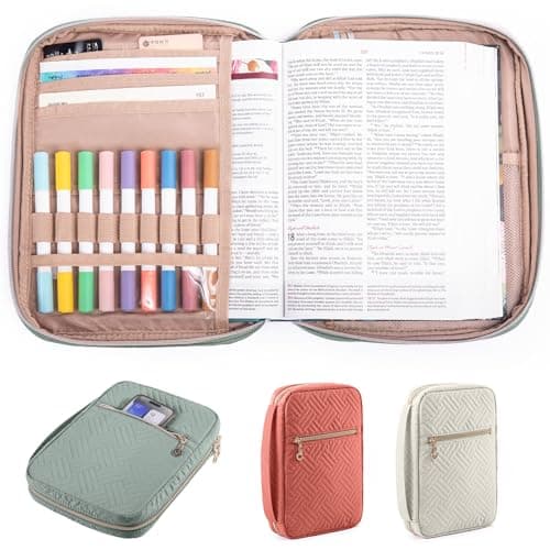 APLUFINE Bible Cover for Women - Soft Bible Case - Carrying Book Case for Bible Accessories - Bible Holder Case for Women - Girls Bible Bag - Bible Carrier - Bible Sleeve - Church Bag - Image 1
