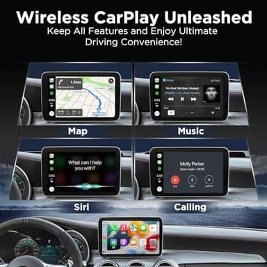 Wireless CarPlay Adapter for Apple iPhone，Wireless Carplay USB Dongle Converter Wired Carplay to Wireless, Support Online Update Plug and Play,Fit for Cars Built-in Wired CarPlay (Carbon) - Image 3