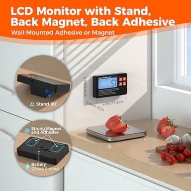 Food Scale with Split Wireless LCD Display, 33lb Digital Kitchen Scale with 7 Units Tare Function, 0.1oz High Accurate Smart Cooking Scale for Baking/Cooking/Meal Prep/Milk/Dieting - Image 5