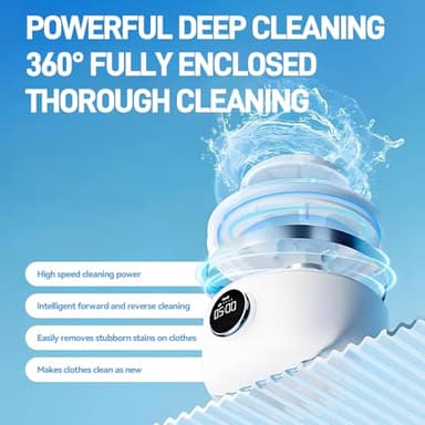 Ye02 Underwear Washer, 2025 New mini portable washing machine, for Bras/Underwear/Socks, Rechargeable Cordless Mini Washing Machine for Home, Apartment, Camping, Travel - Image 3