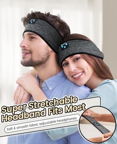 Fulext Sleep Headphones Bluetooth Headband - Sleeping Headphones for Side Sleeper Reduce Snoring Disturbance for Sleeping, Sports, Tech/Birthday for Women Men Mom Dad - Image 2