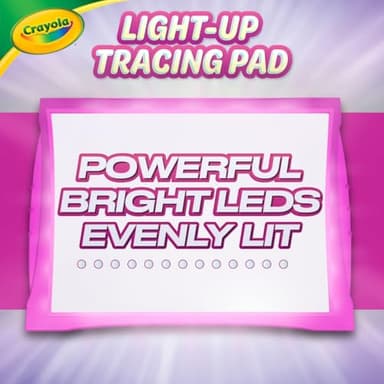 Crayola Light Up Tracing Pad - Pink, Writing & Drawing Art Kit for Kids & Adults, Kids Toys, Tracing Light Box Table, Holiday & Christmas Gifts for Girls & Boys, 6+ [Amazon Exclusive] - Image 5