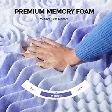 Dreamsmith 3 Inch 7-Zone Queen Memory Foam Mattress Topper, Cooling Gel Infused Foam Mattress Pad, Queen Size Bed, CertiPUR-US Certified - Image 5