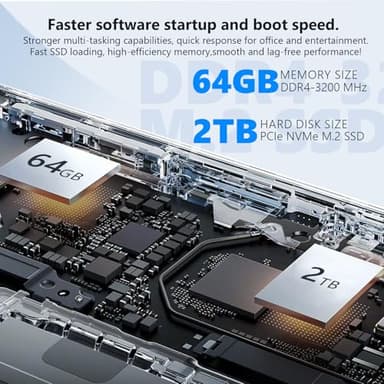 HP 2025 Updated 15.6" 255 G10 FHD Business Laptop, AMD Ryzen 7 7730U (64GB RAM | 2TB SSD), Numeric Keypad, Webcam, Windows 11 Pro, MS Office Pro, WiFi 6& Bluetooth with LTP Accessory Kit - Image 5