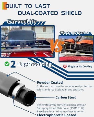 GarveeLife 46" x 36" Universal Roof Rack Carrier Basket, 200 Lbs Capacity Rooftop Cargo Rack, Car Top Luggage Holder Basket Heavy Duty for SUVs, Trucks, Vehicles - Image 5