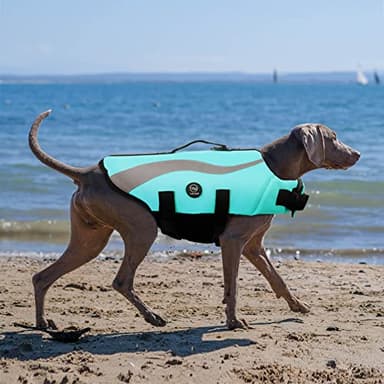 EMUST Life Vests for Dogs, Lightweight Small/Medium/Large Dog Life Preserver for Swimming/Boat/Water, Turquoise,XL - Image 6