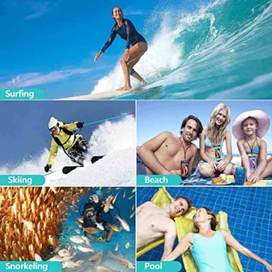 Newppon 4 Pack 8.5“ Waterproof Cell Phone Pouch - Underwater Dry Bag Case Lanyard - Water Proof Clear Holder Protector for iPhone 16 15 14 Pro Max Plus Samsung Galaxy S25 Ultra Note for Beach Swimming - Image 7